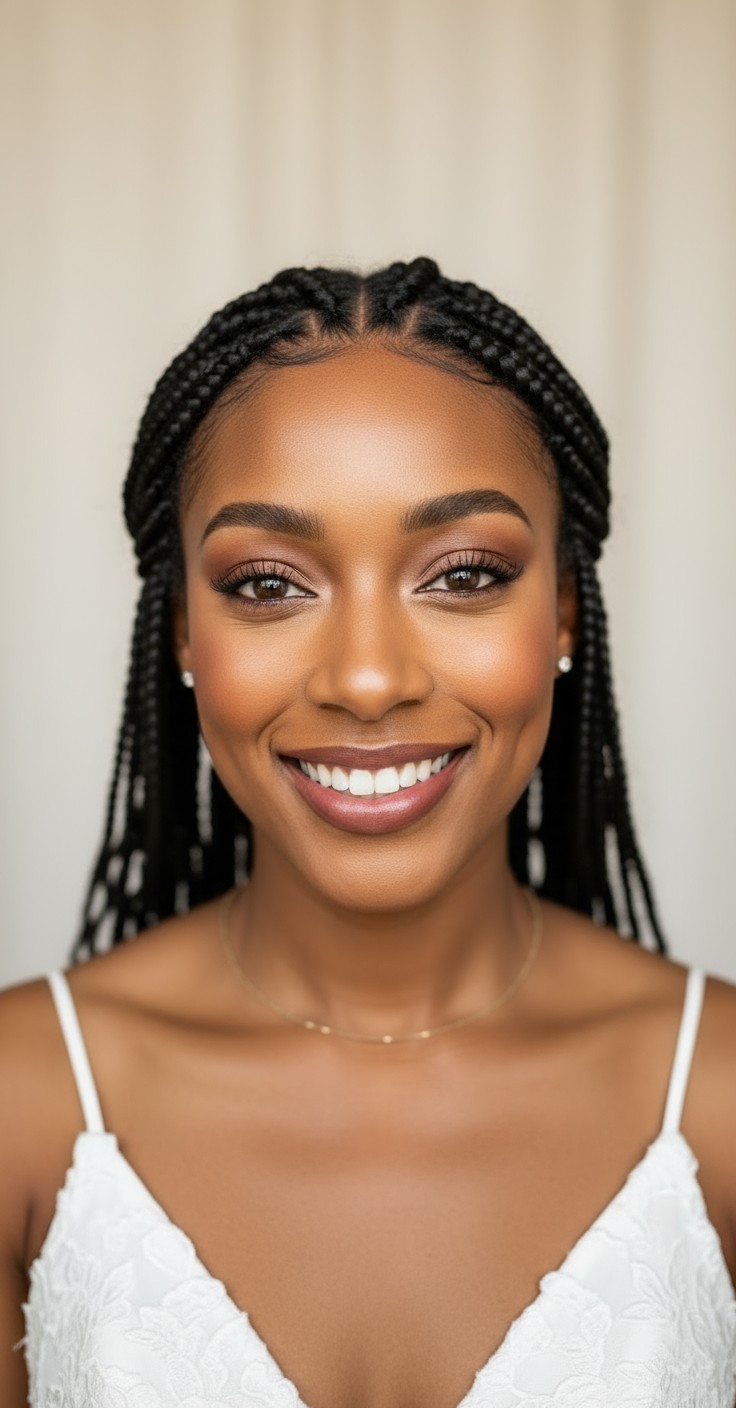 After Medium Sized Box Braids